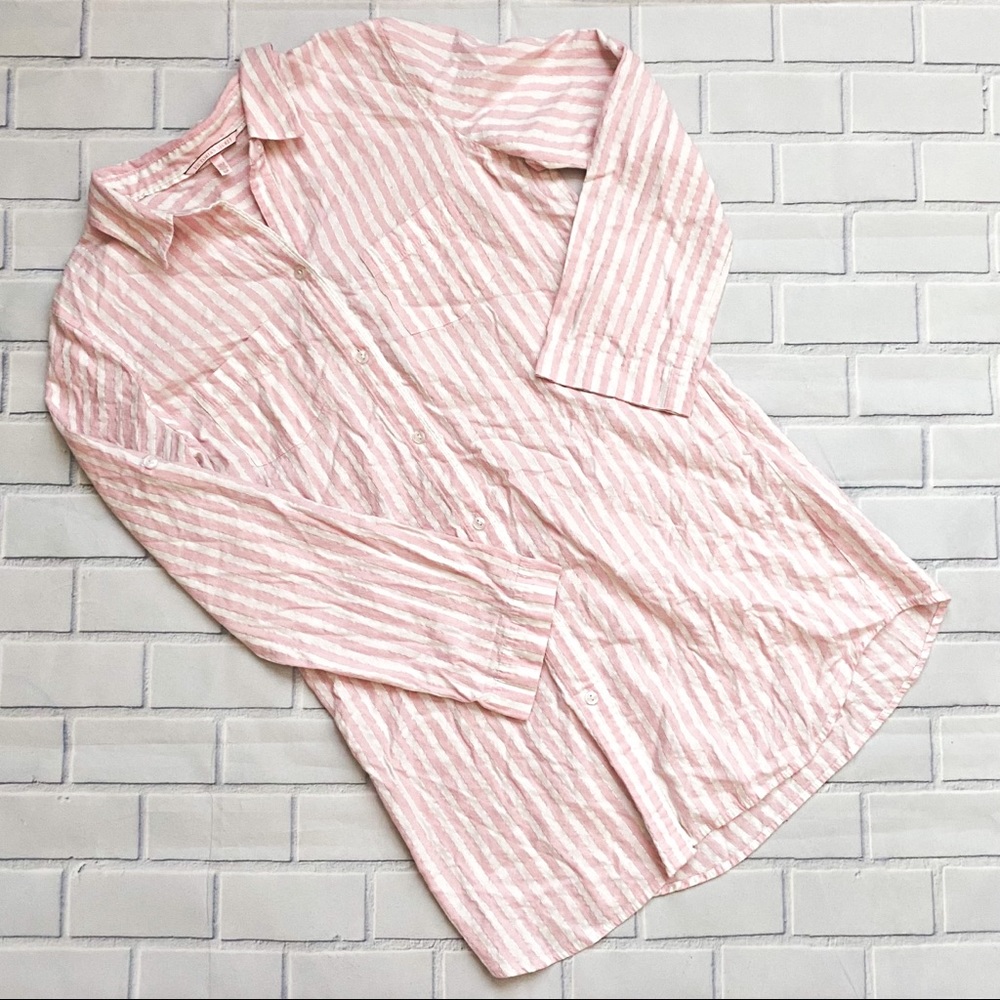 Victoria’s Secret Pink and White Sleep Shirt